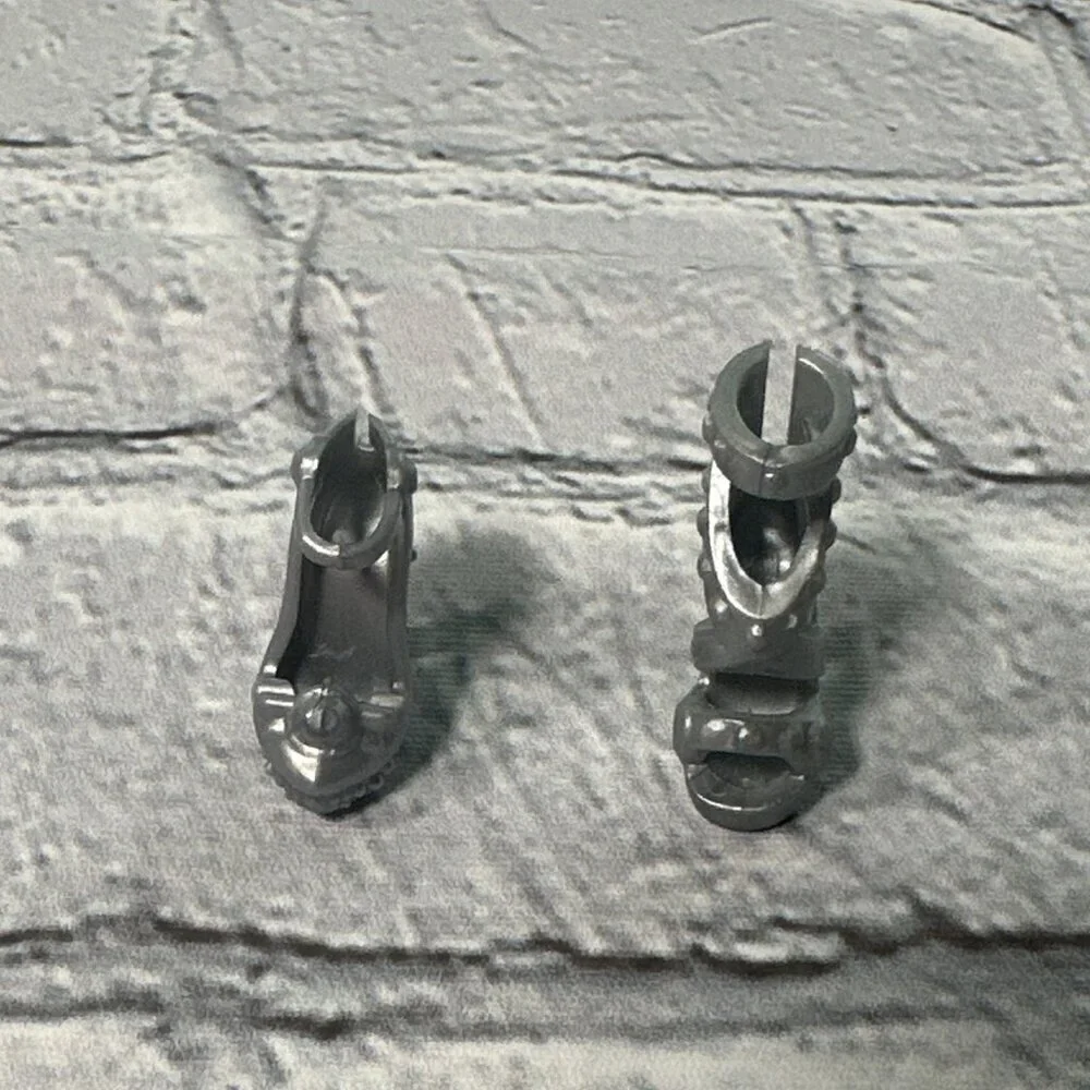 Barbie Doll Replacement ONLY 2 Mismatched Shoe Silver Pump High Heel Replacement